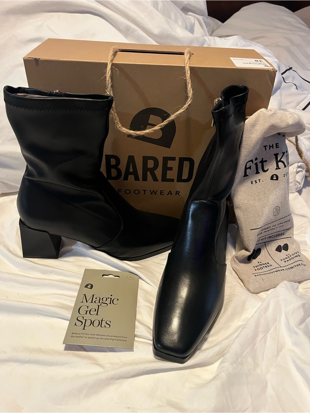 Bared Footwear Black Leather Ankle Boots